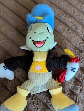 Disney Jiminy Cricket Plush Toy - Blue, Yellow, Black, Green, Red